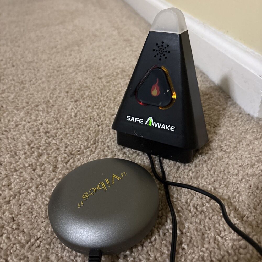 SafeAwake Fire Alarm Aid with Bed Shaker Life Saving Device for Hearing Impaired